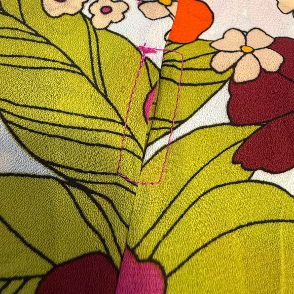 Cha Cha Vente retro 70’s colorful sleeveless floral top SZ SM - Picture 11 of 11